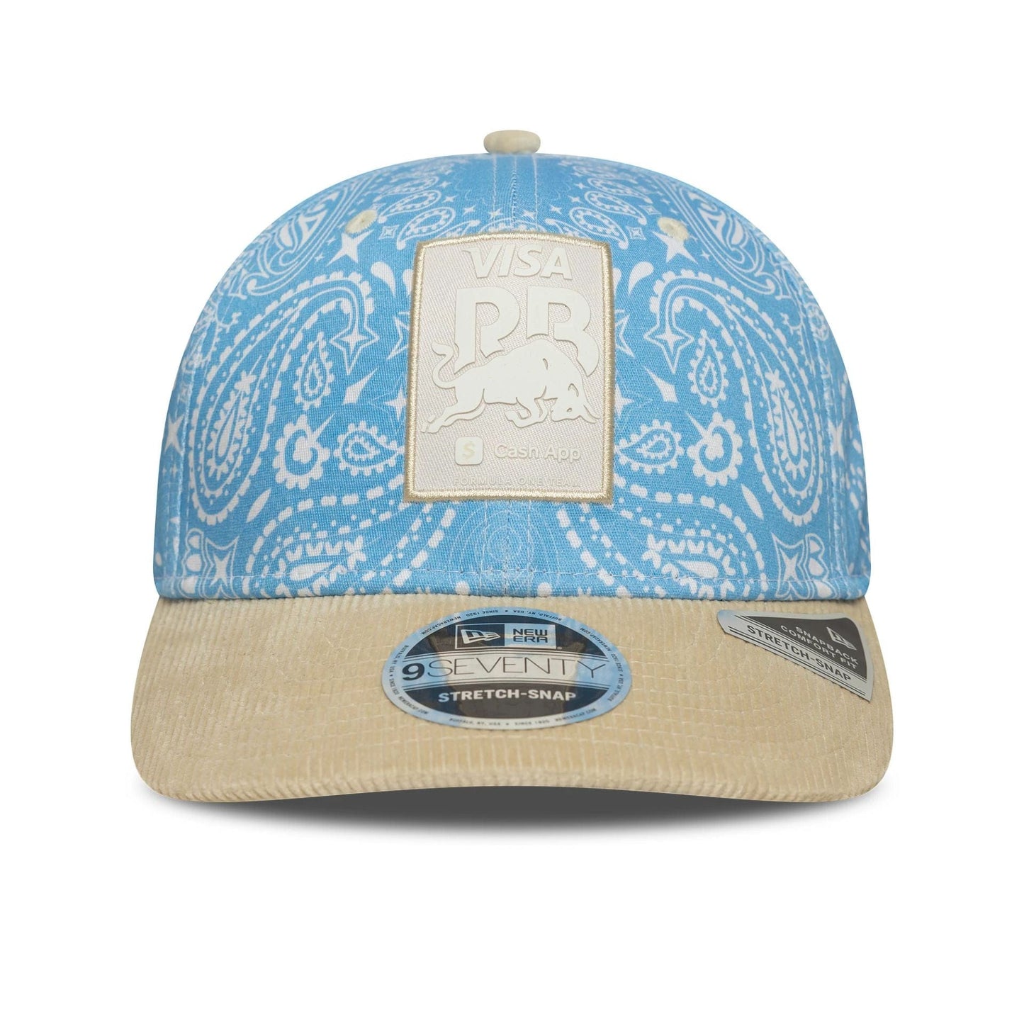 This is a Visa Cash App Racing Bulls Pastel Blue 9SEVENTY Stretch Snap Adjustable Cap 2