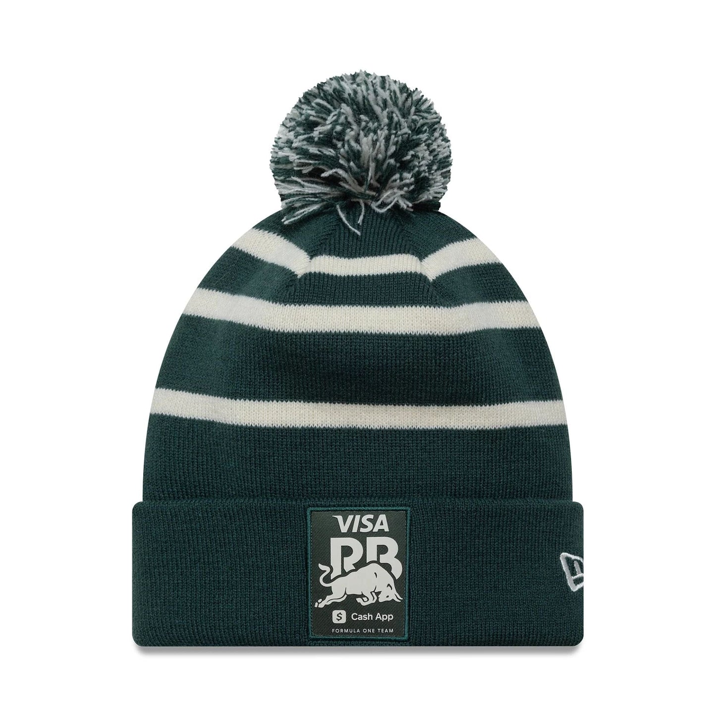 This is a Visa Cash App Racing Bulls Dark Green Sport Knit Beanie Hat 1