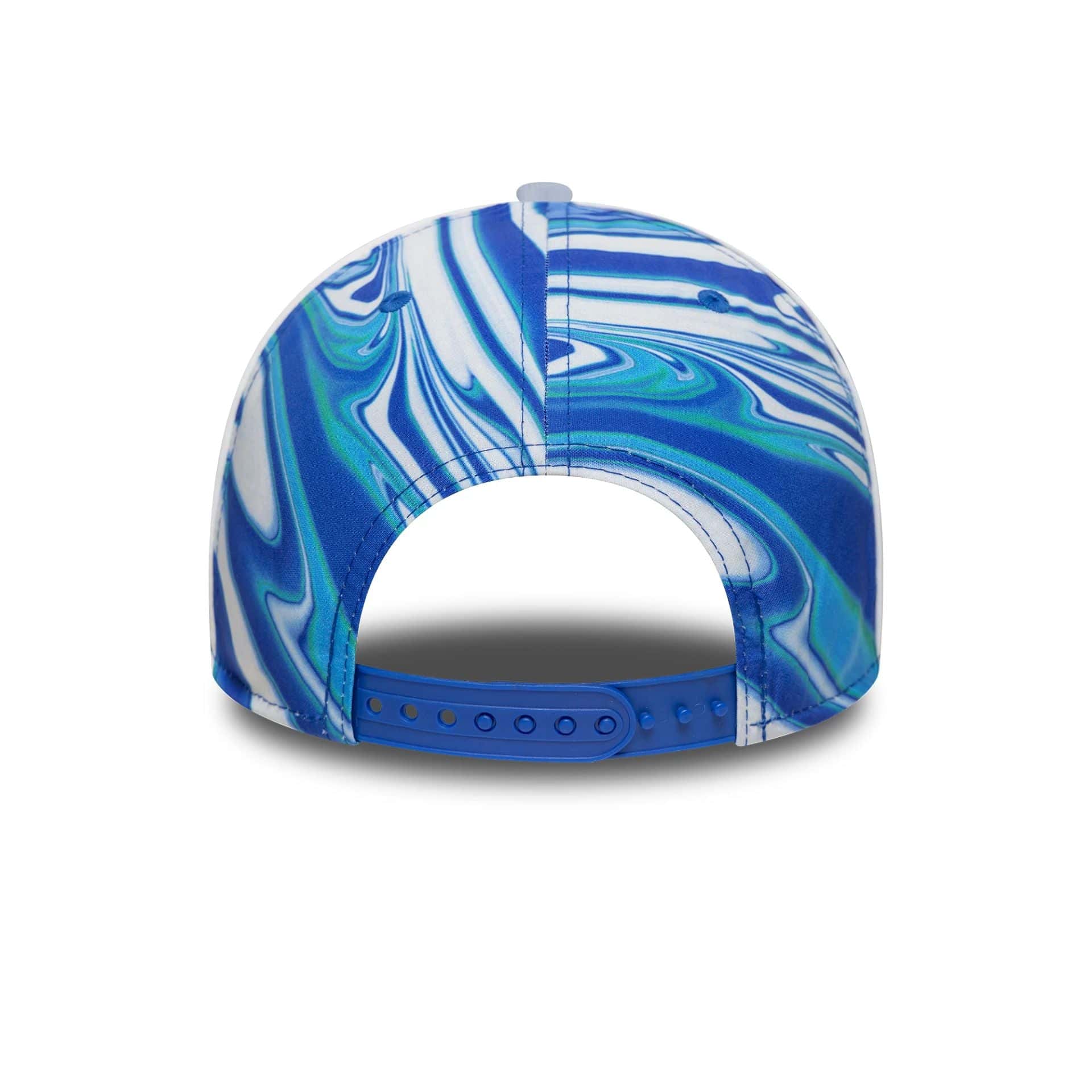 This is a Visa Cash App Racing Bulls All Over Print Blue 9FORTY Adjustable Cap 4