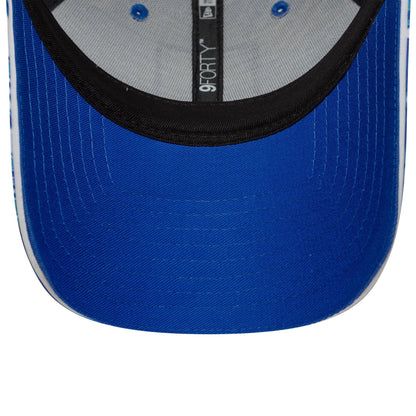 This is a Visa Cash App Racing Bulls All Over Print Blue 9FORTY Adjustable Cap 5