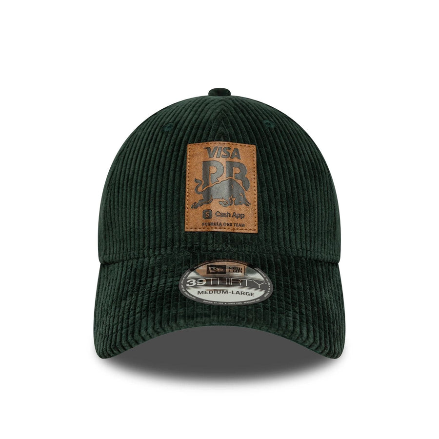 This is a Visa Cash App Racing Bulls Cord Dark Green 39THIRTY Stretch Fit Cap 2