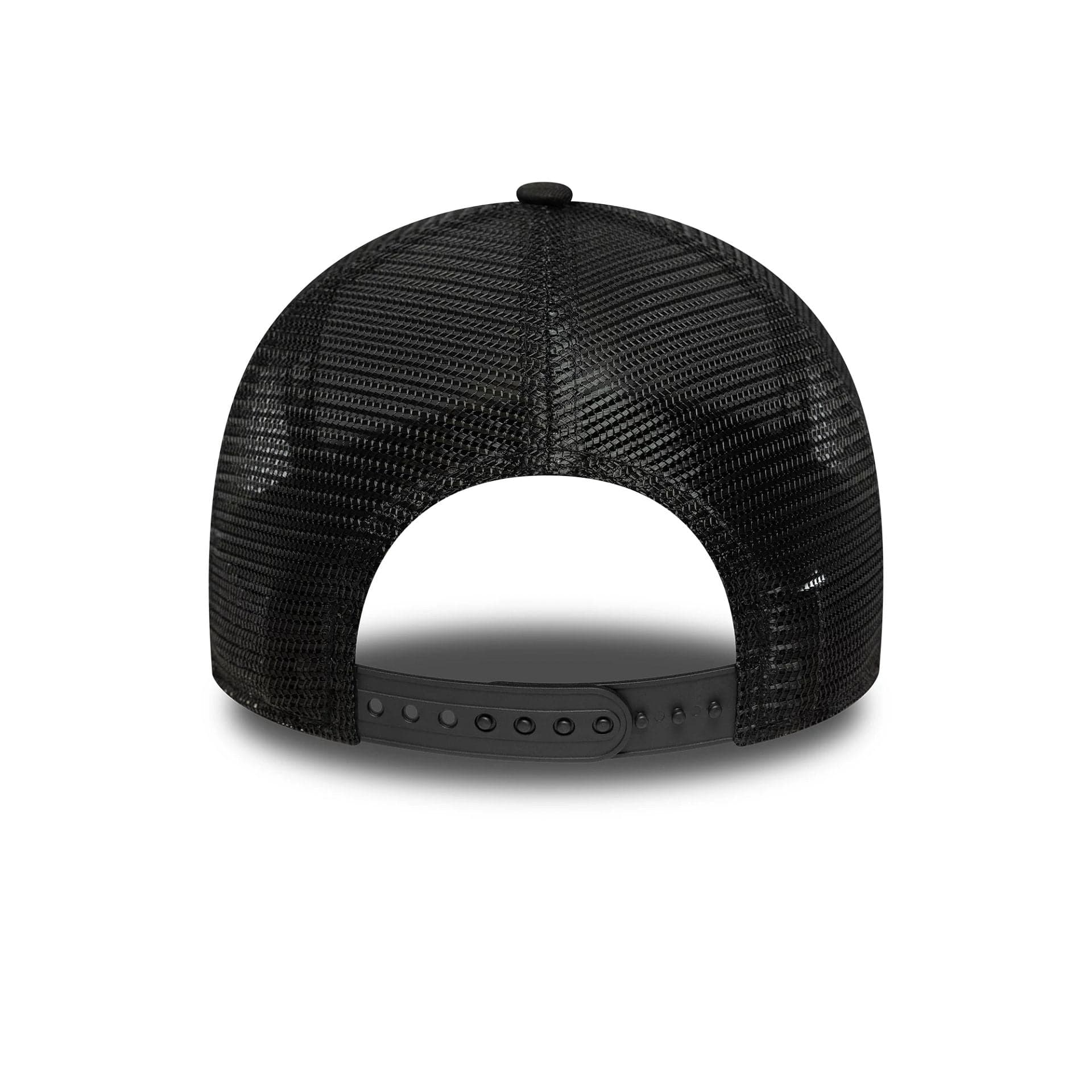 This is a AC Milan Seasonal Black 9FORTY E-Frame Trucker Adjustable Cap 4