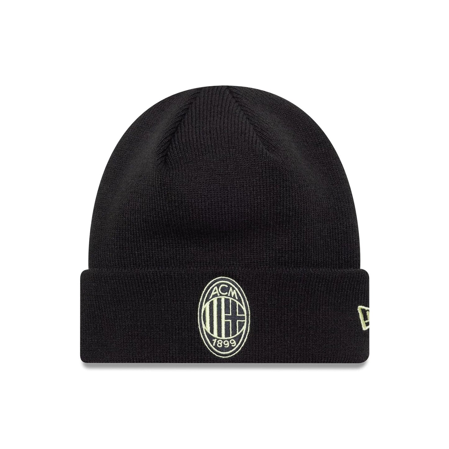 This is a AC Milan Colour Pop Black Cuff Knit Beanie Hat 1