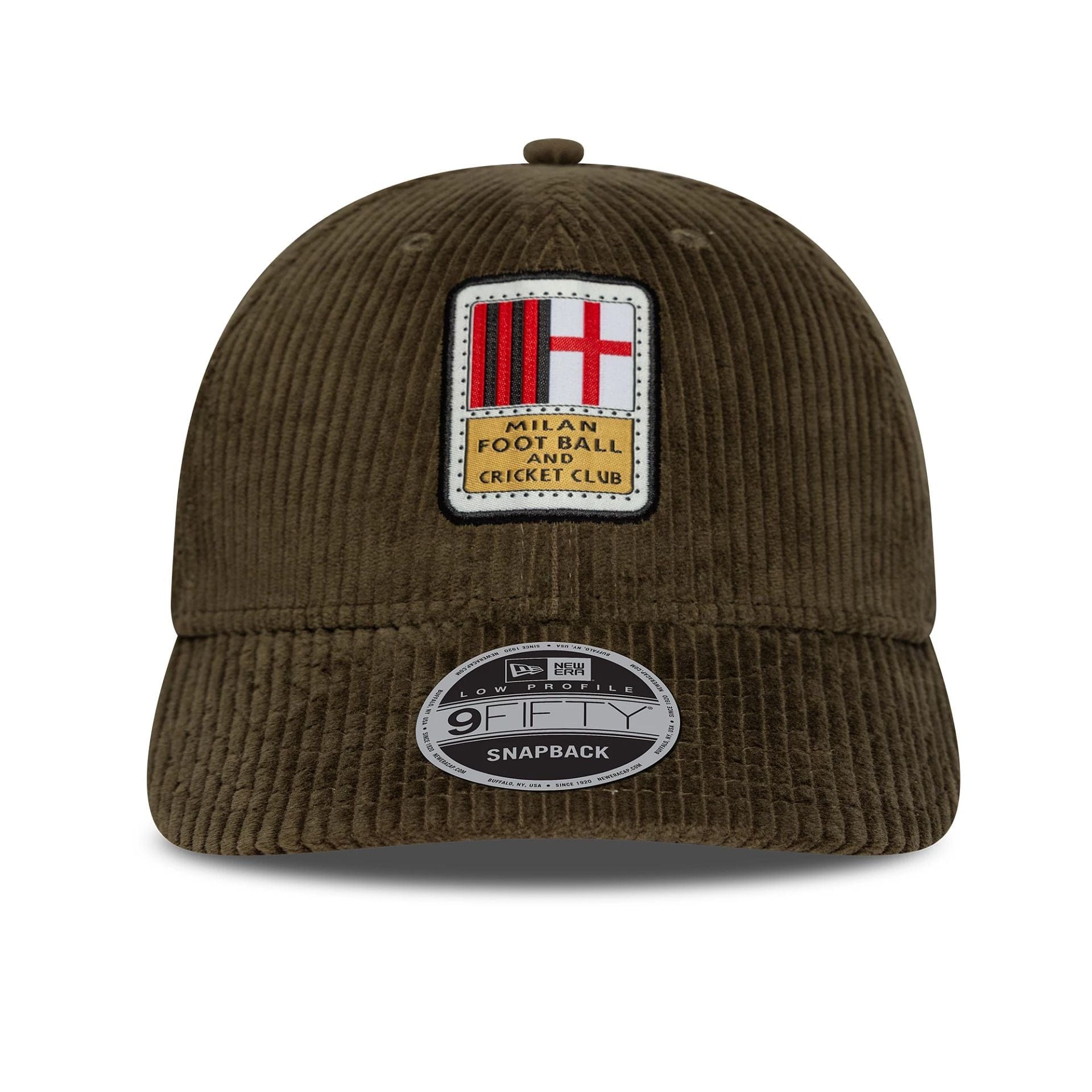 This is a AC Milan Est Logo Cord Dark Green Low Profile 9FIFTY Snapback Adjustable Cap 2