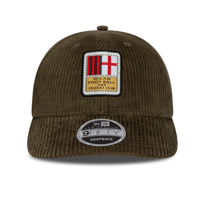 This is a AC Milan Est Logo Cord Dark Green Low Profile 9FIFTY Snapback Adjustable Cap 2