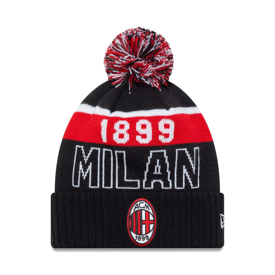 This is a AC Milan AC Milan Black Sport Knit Beanie Hat 1