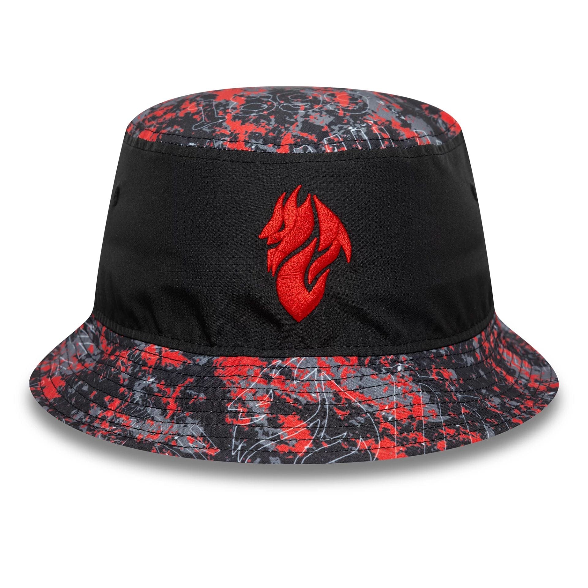 This is a AC Milan Grime All Over Print Black Bucket Hat 2
