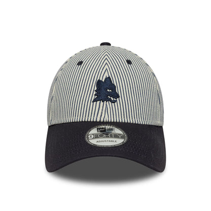 This is a AS Roma Pinstripe Navy 9FORTY Adjustable Cap 2