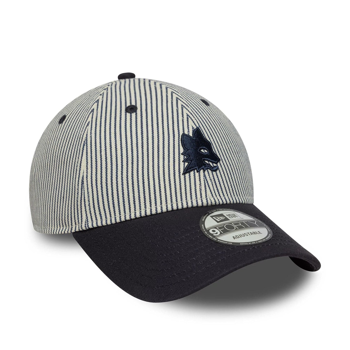 This is a AS Roma Pinstripe Navy 9FORTY Adjustable Cap 3