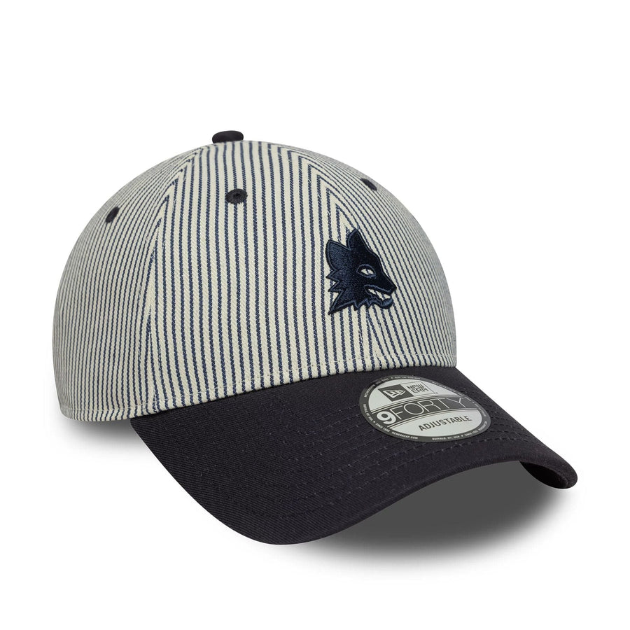 This is a AS Roma Pinstripe Navy 9FORTY Adjustable Cap 3