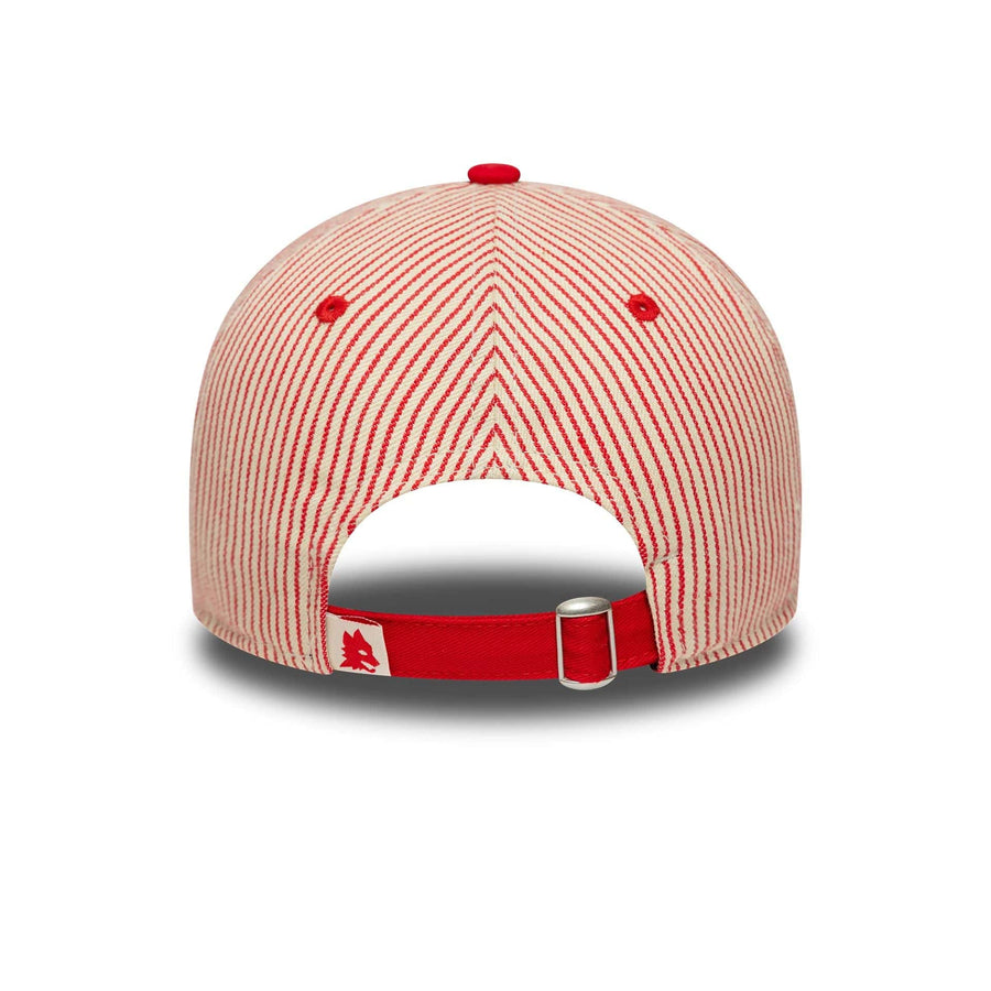 This is a AS Roma Pinstripe Red 9TWENTY Adjustable Cap 4