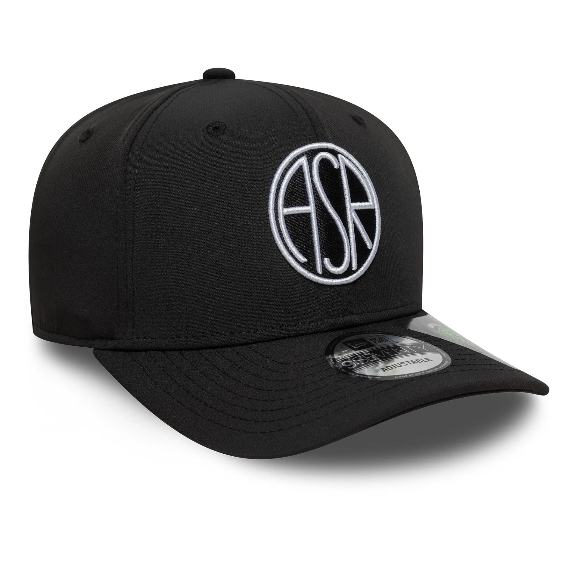 This is a AS Roma Recycled Black 9SEVENTY Stretch Snap Adjustable Cap 3