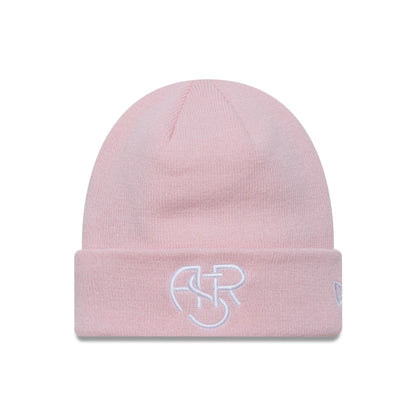 This is a AS Roma Womens Core Pastel Pink Cuff Knit Beanie Hat 1