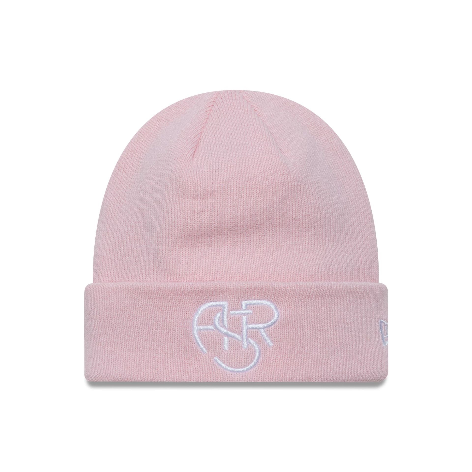 This is a AS Roma Womens Core Pastel Pink Cuff Knit Beanie Hat 1