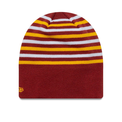 This is a AS Roma Stripe Dark Red Skull Knit Beanie Hat 2