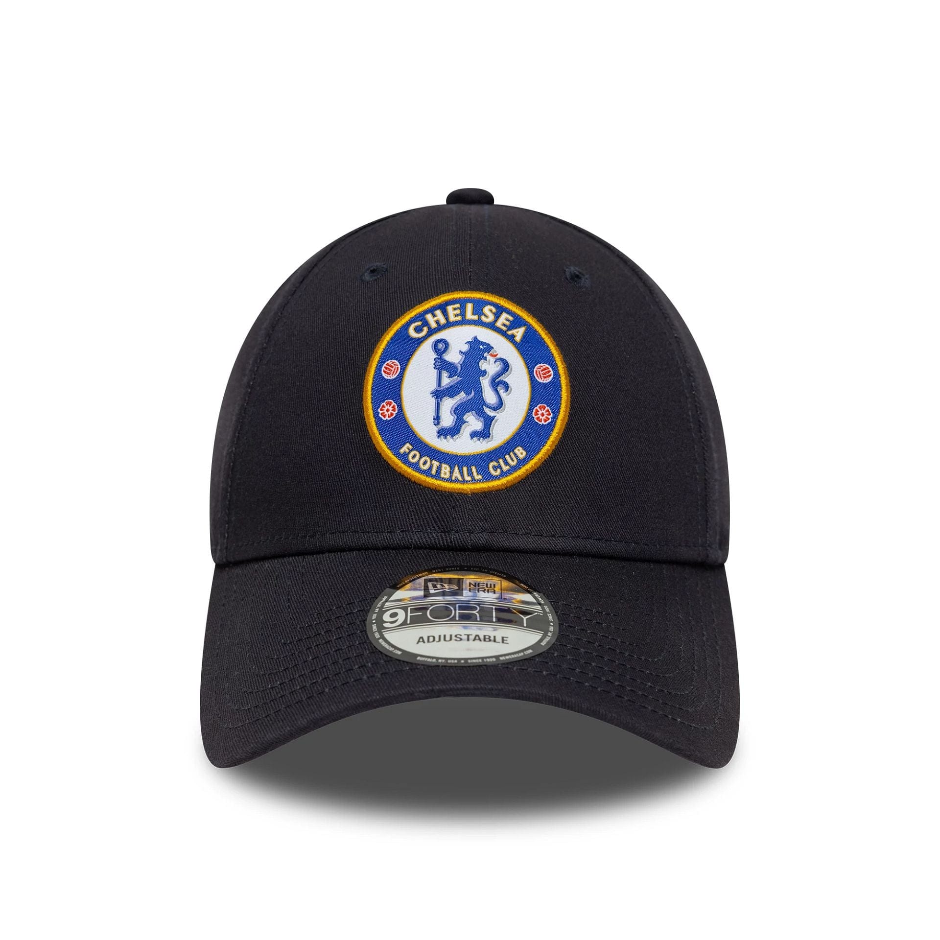 Pictured is this Core Chelsea FC Lion Crest 9FORTY in navy. 2