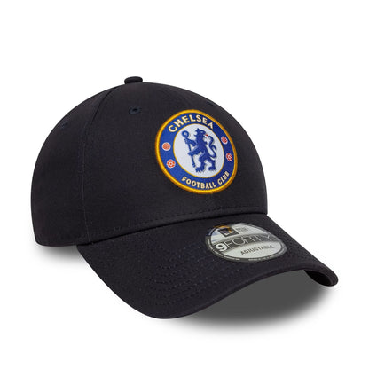 Pictured is this Core Chelsea FC Lion Crest 9FORTY in navy. 3