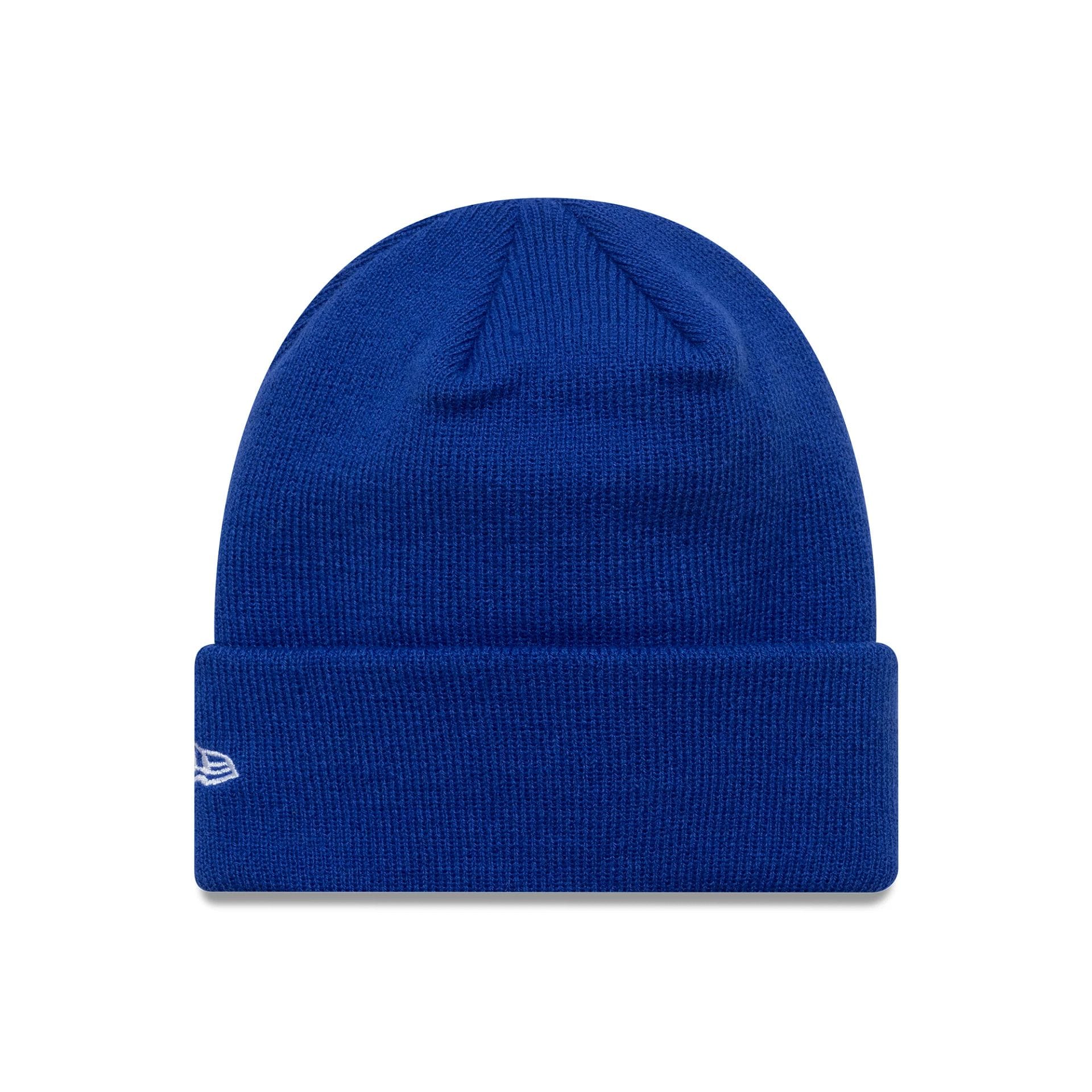Pictured is this Youth Core Chelsea FC Lion Crest Cuff Knit Beanie in blue. 2