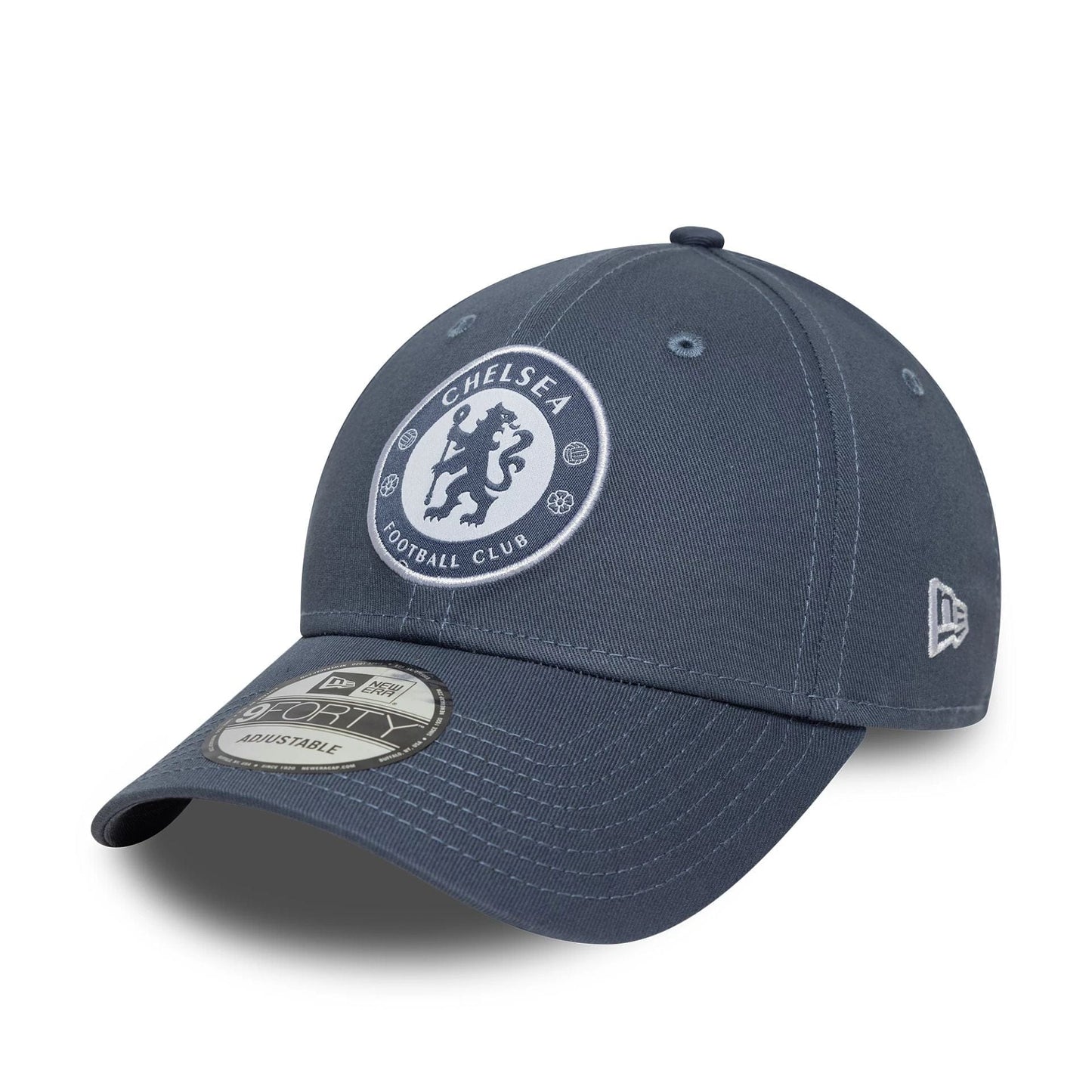 This is a Chelsea FC Lion Crest Seasonal Dark Blue 9FORTY Adjustable Cap 1
