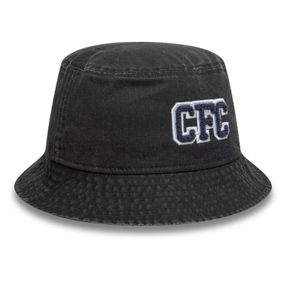 This is a Chelsea FC Lion Crest Collegiate Black Bucket Hat 3