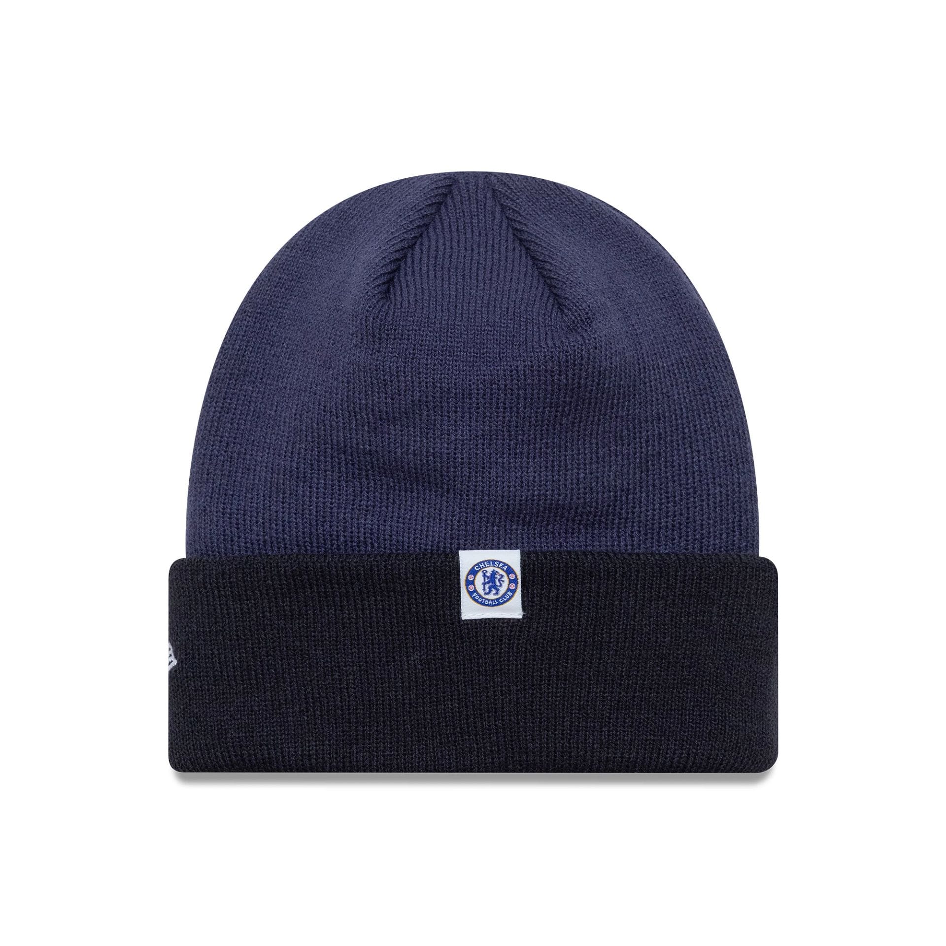This is a Chelsea FC Lion Crest Youth Wordmark Blue Cuff Knit Beanie Hat 2