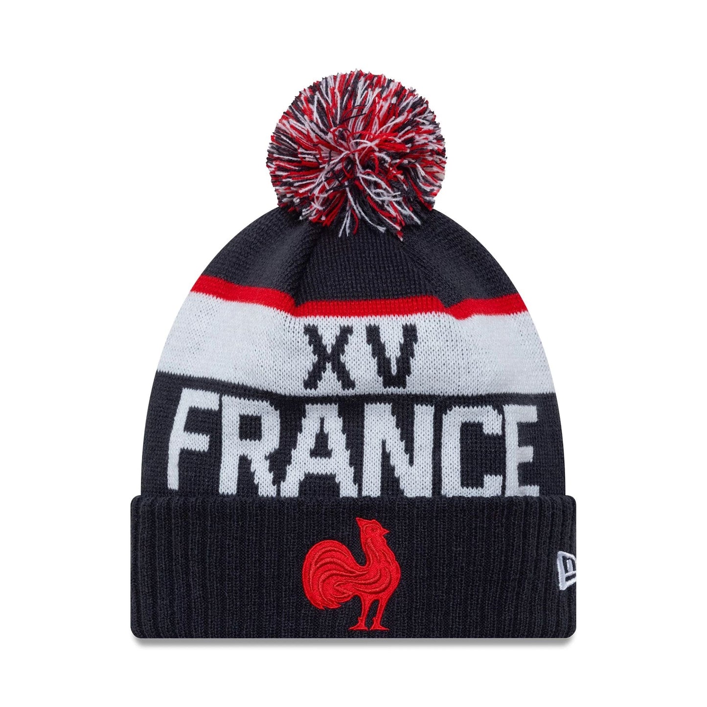 This is a French Federation Of Rugby FFOR Navy Sport Knit Beanie Hat 1