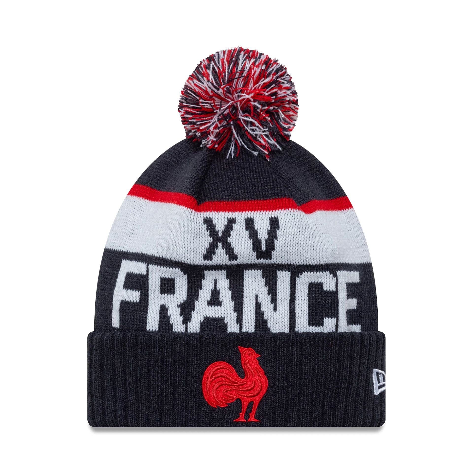 This is a French Federation Of Rugby FFOR Navy Sport Knit Beanie Hat 1