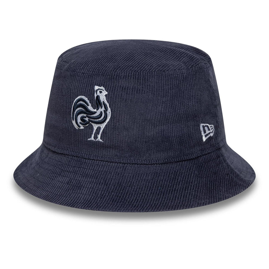 This is a French Federation Of Rugby Cord Navy Bucket Hat 1