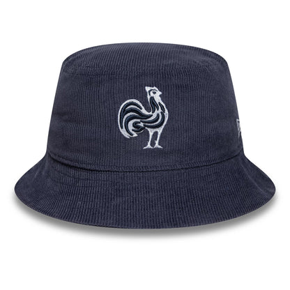 This is a French Federation Of Rugby Cord Navy Bucket Hat 2
