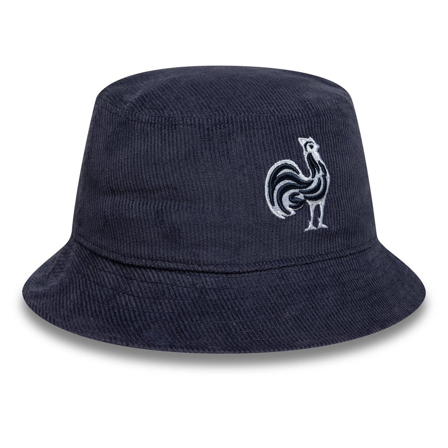 This is a French Federation Of Rugby Cord Navy Bucket Hat 3