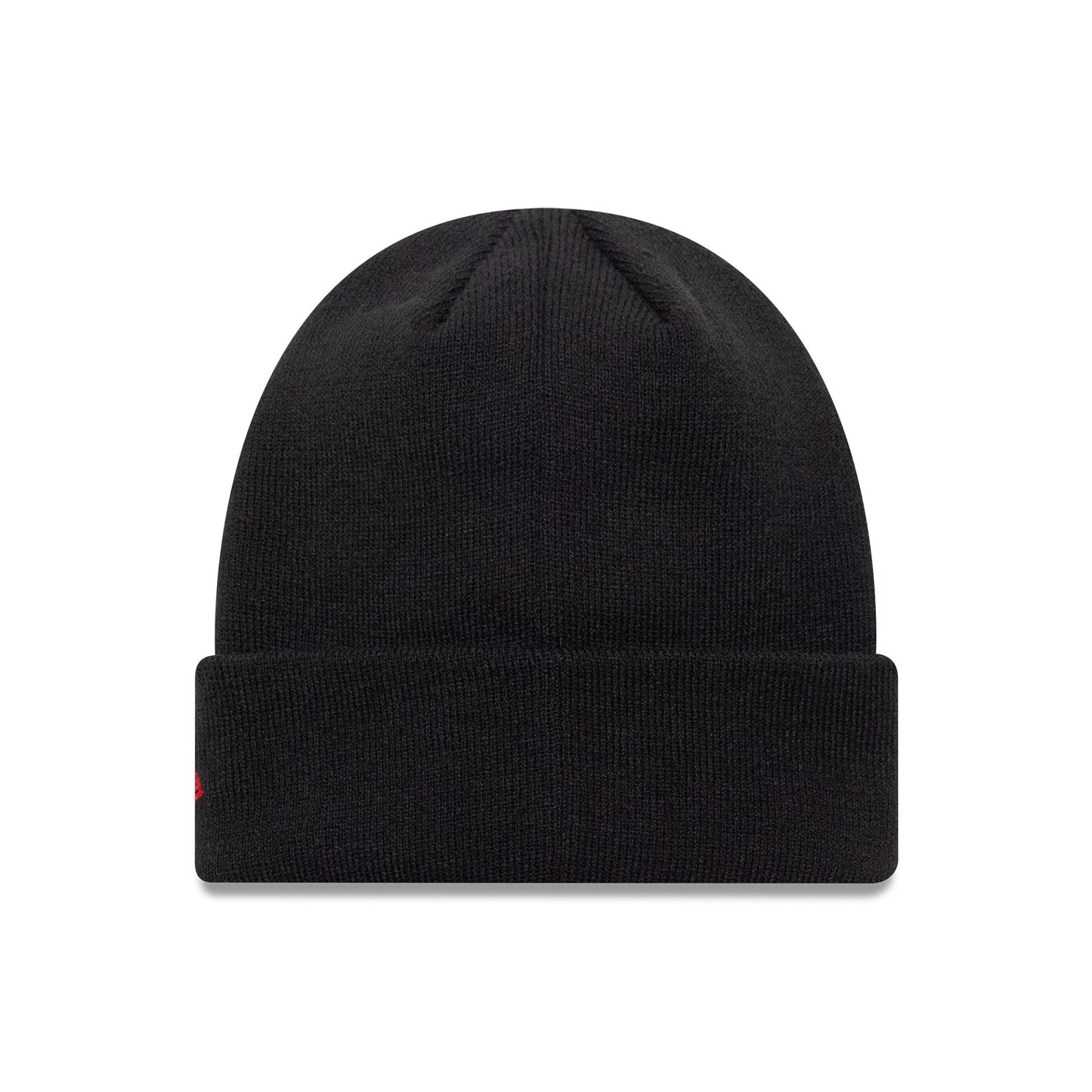 This is a Manchester United FC Side Stripe Black Cuff Knit Beanie Hat 2