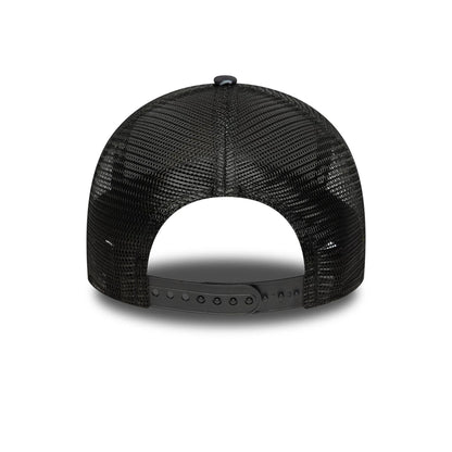 This is a Manchester United FC All Over Print Black 9FORTY E-Frame Trucker Adjustable Cap 4