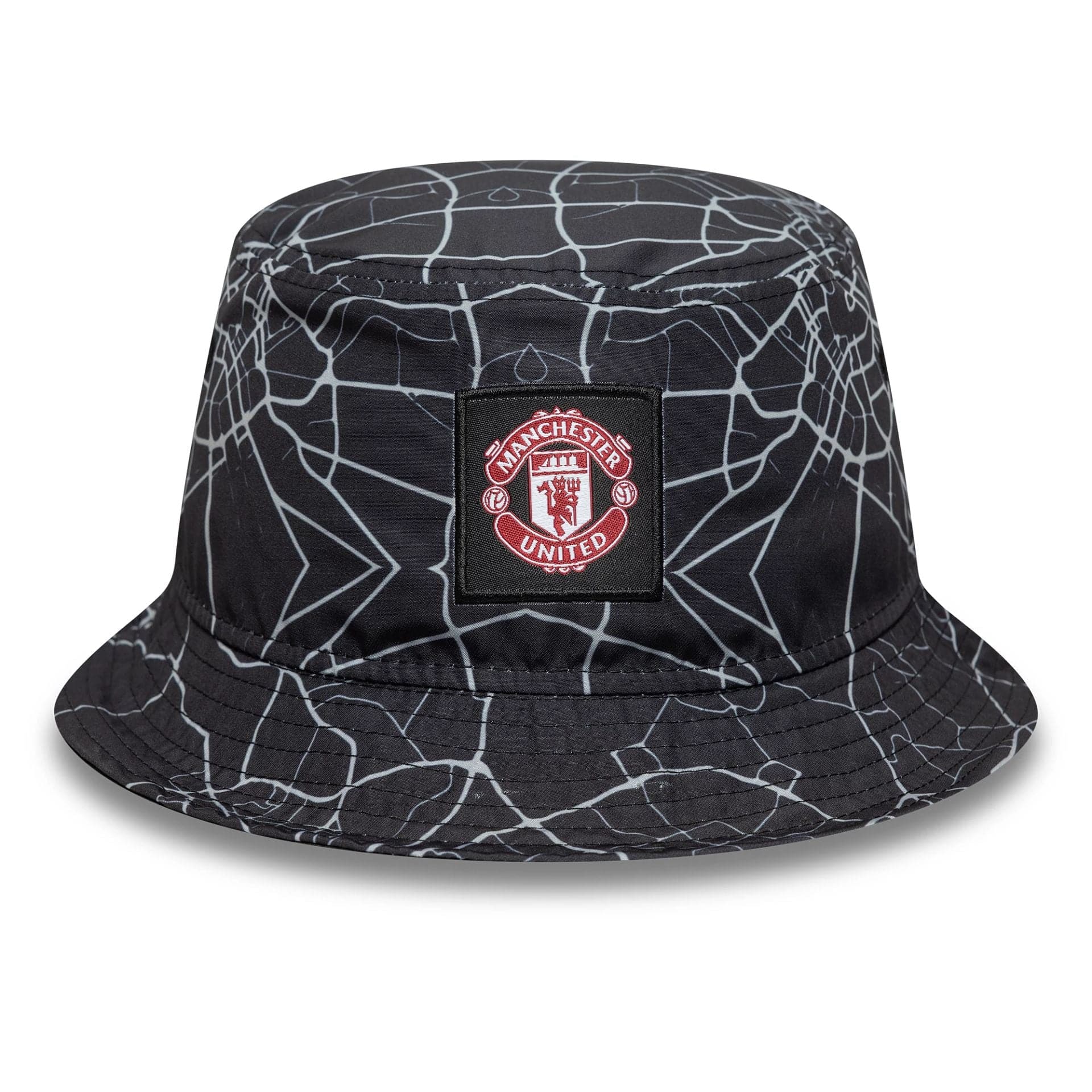 This is a Manchester United FC All Over Print Black Bucket Hat 2