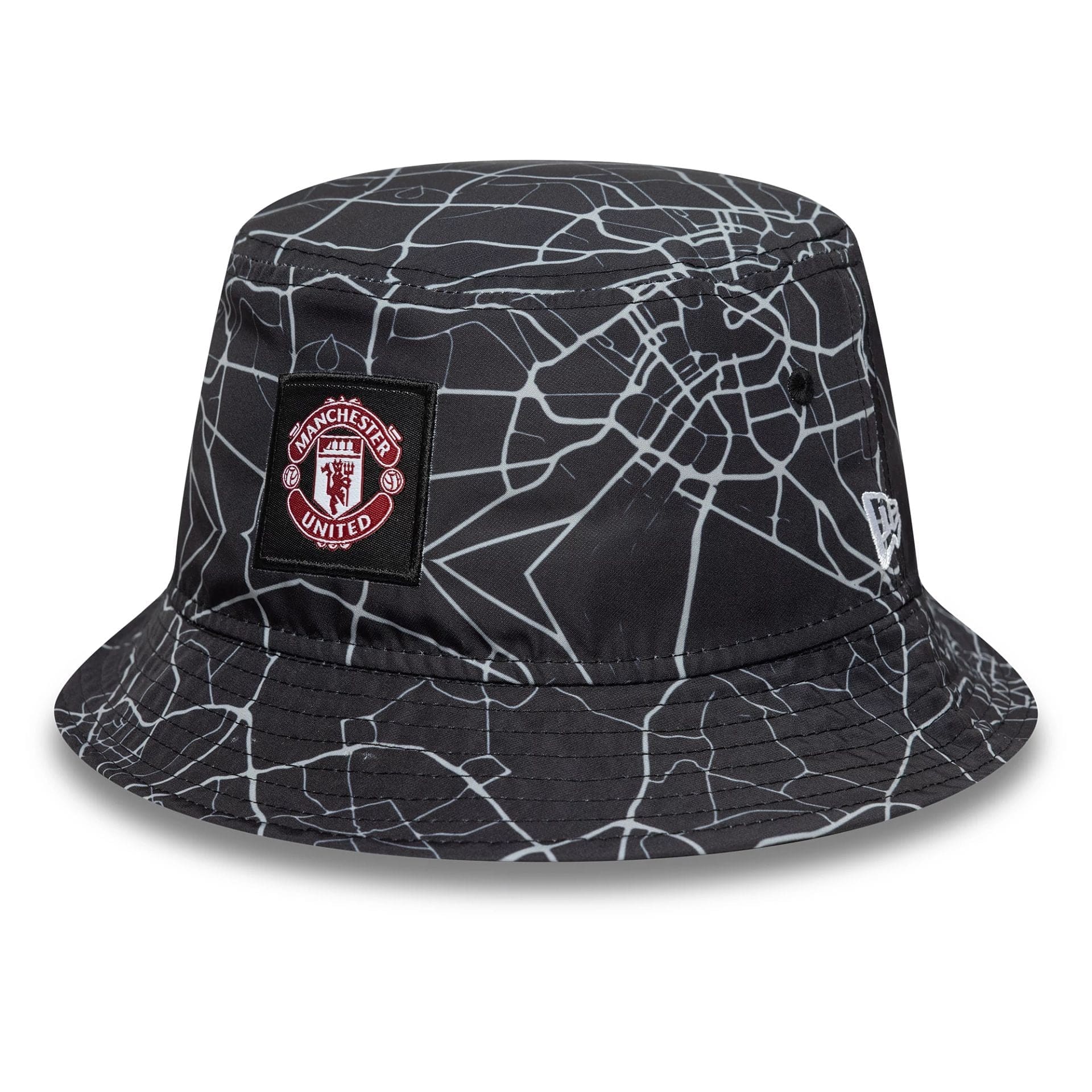 This is a Manchester United FC All Over Print Black Bucket Hat 1