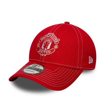 This is a Manchester United FC Contrast Stitch Red 9FORTY Adjustable Cap 1