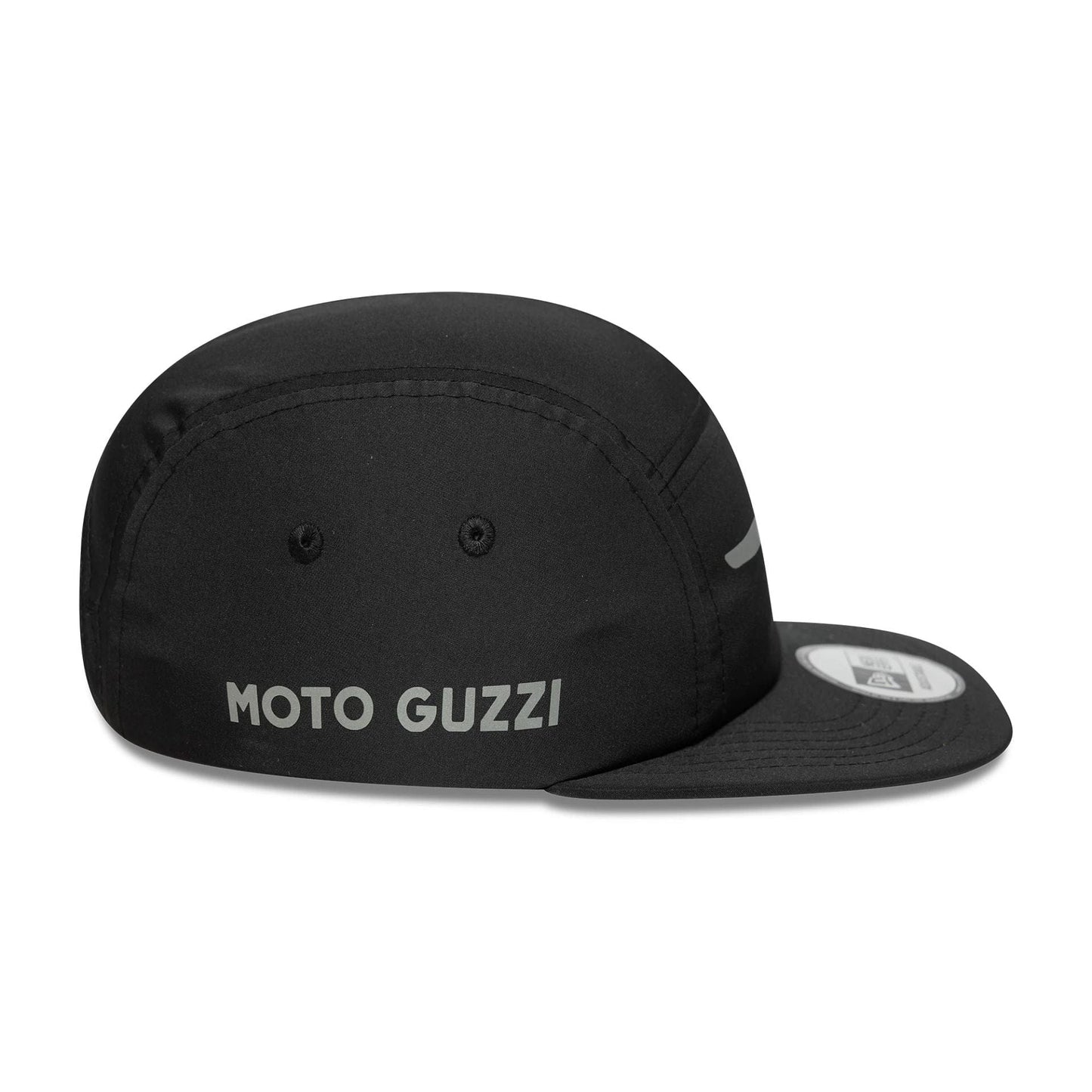 This is a Moto Guzzi Reflective Black Camper Adjustable Cap 4