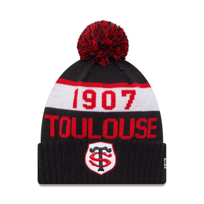 This is a Stade Toulousain Kids Black Sport Knit Beanie Hat 1