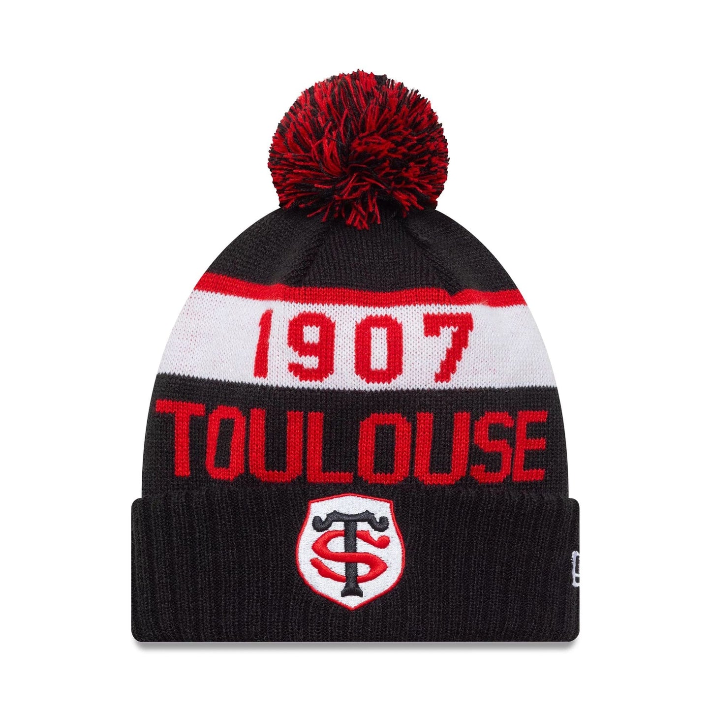 This is a Stade Toulousain Kids Black Sport Knit Beanie Hat 1