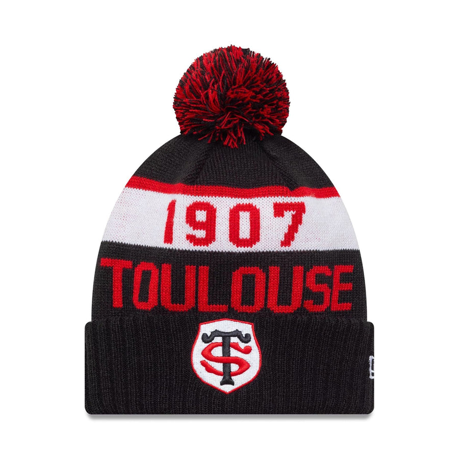 This is a Stade Toulousain Kids Black Sport Knit Beanie Hat 1