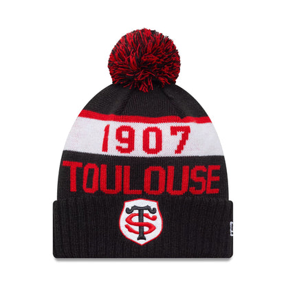 This is a Stade Toulousain Kids Black Sport Knit Beanie Hat 1