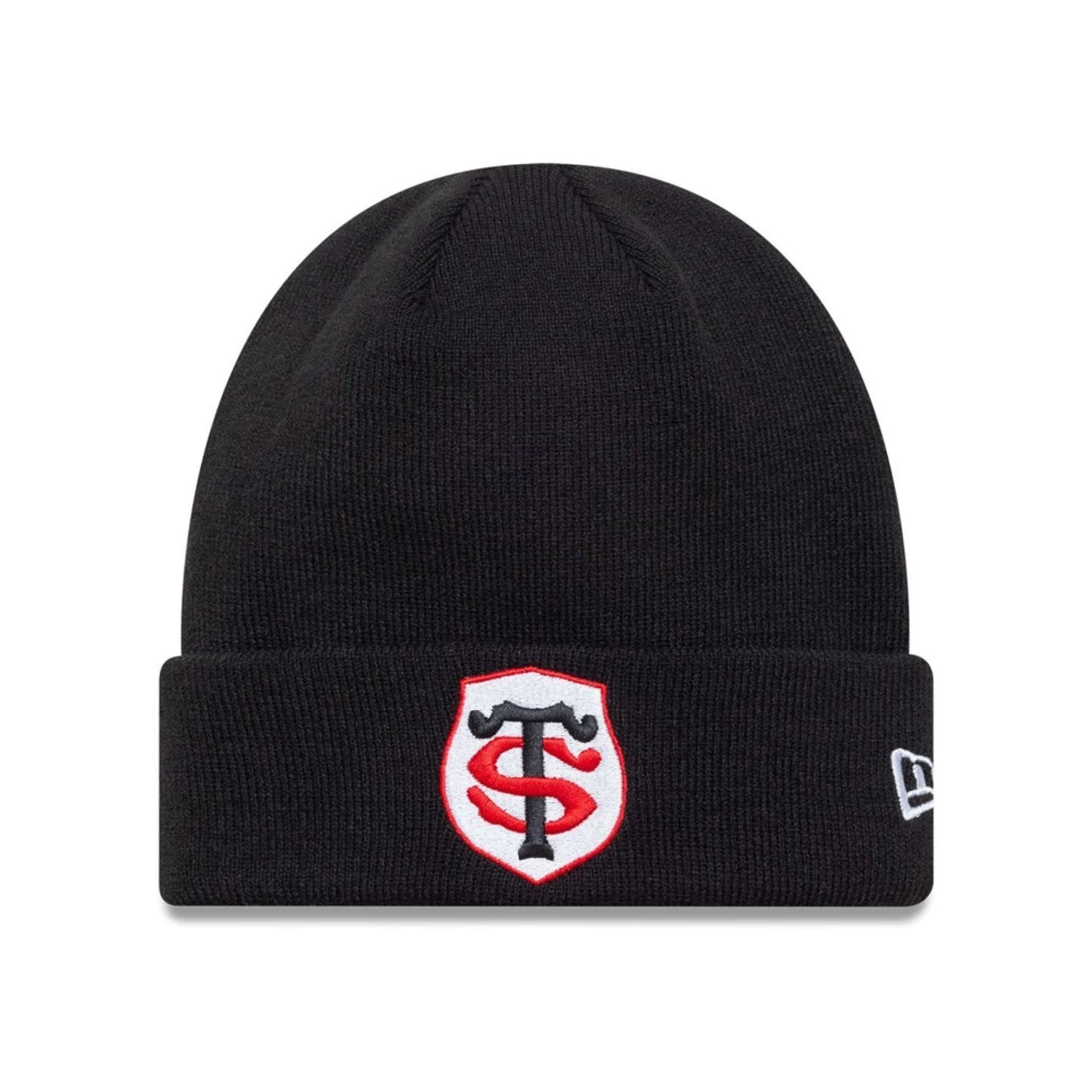 This is a Stade Toulousain Core Black Cuff Knit Beanie Hat 1