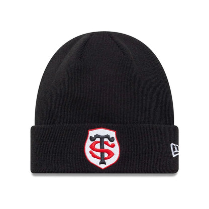 This is a Stade Toulousain Core Black Cuff Knit Beanie Hat 1