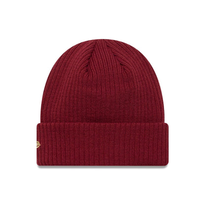 This is a Stade Toulousain Ribbed Dark Red Cuff Knit Beanie Hat 2