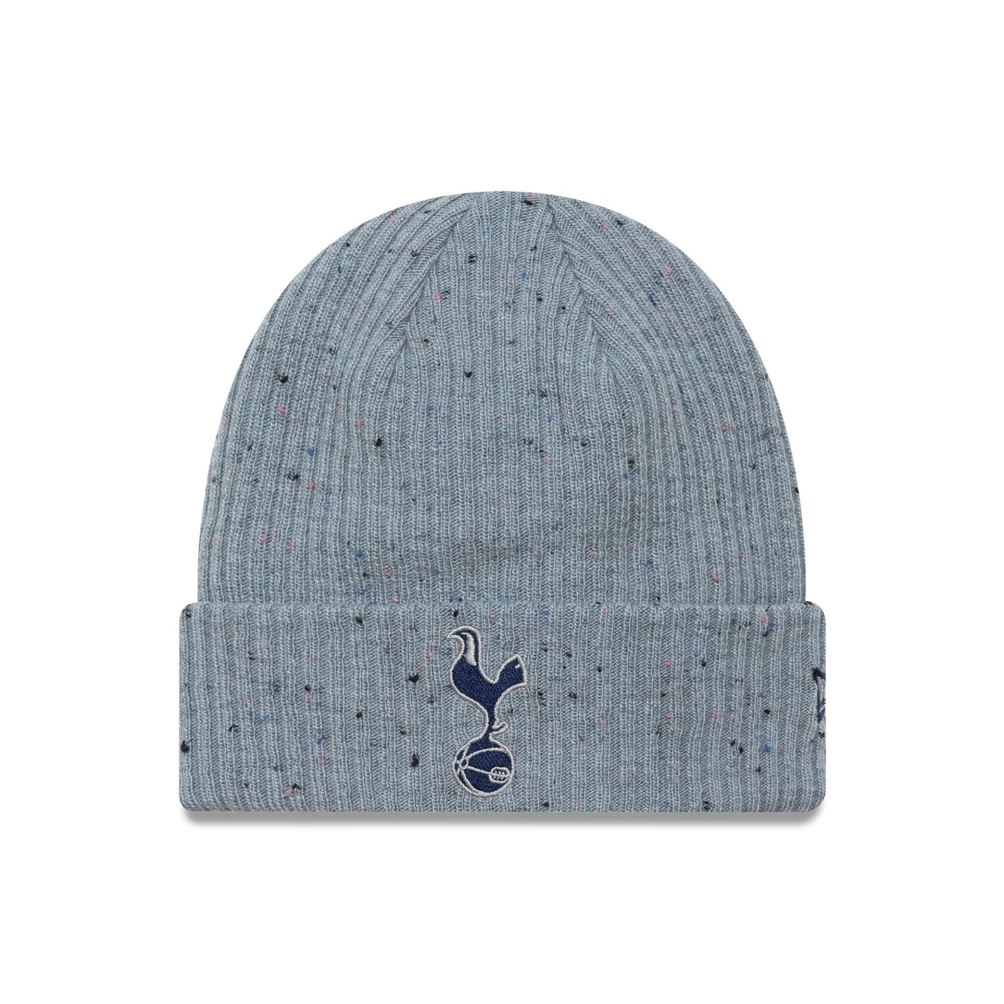 This is a Tottenham Hotspur FC Fleck Grey Cuff Knit Beanie Hat 1