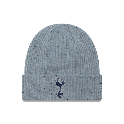This is a Tottenham Hotspur FC Fleck Grey Cuff Knit Beanie Hat 1
