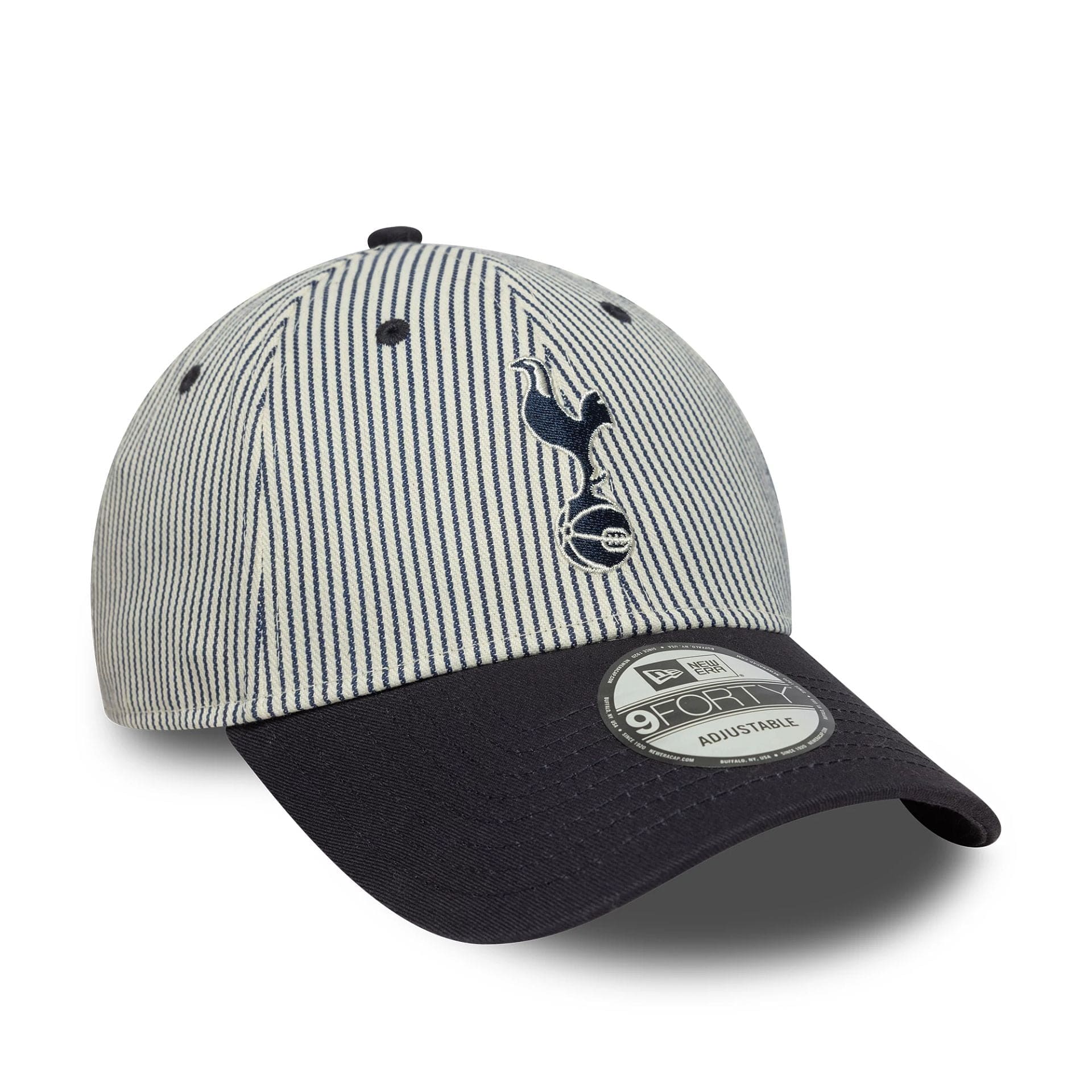 This is a Tottenham Hotspur FC Contrast Pinstripe Navy 9FORTY Adjustable Cap 3