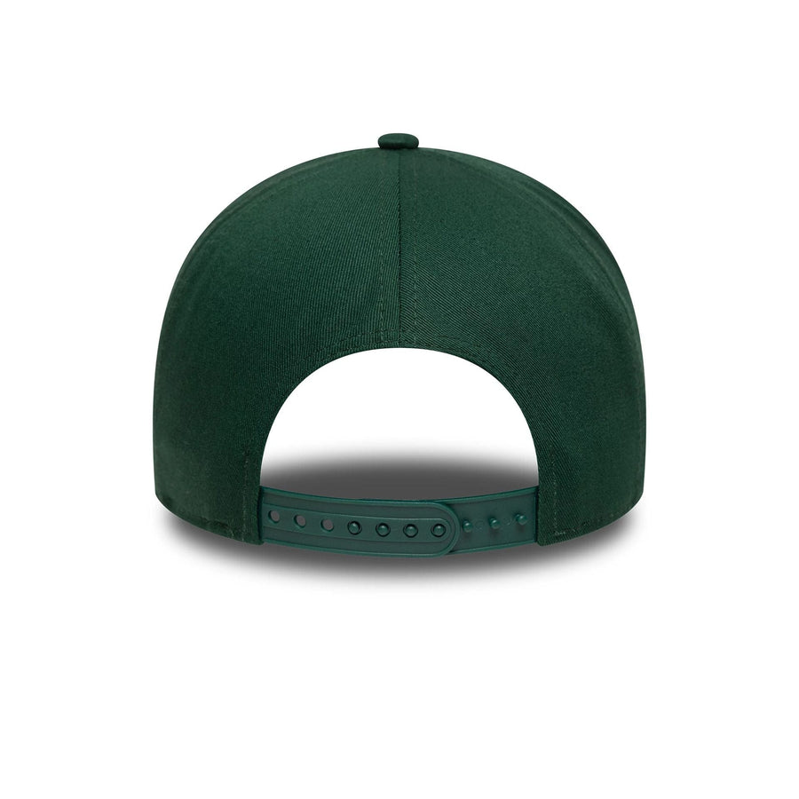 This is a VR46 Seasonal Dark Green 9FORTY E-Frame Trucker Adjustable Cap 4