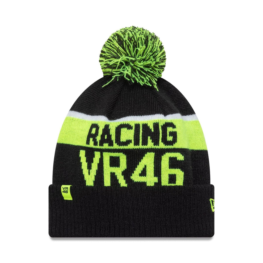 This is a VR46 Black Sport Knit Beanie Hat 1