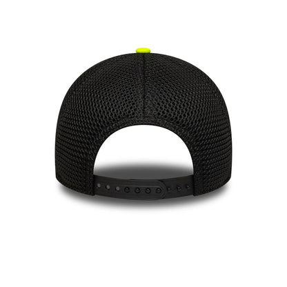 This is a VR46 Vale Black 9FORTY E-Frame Trucker Adjustable Cap 4