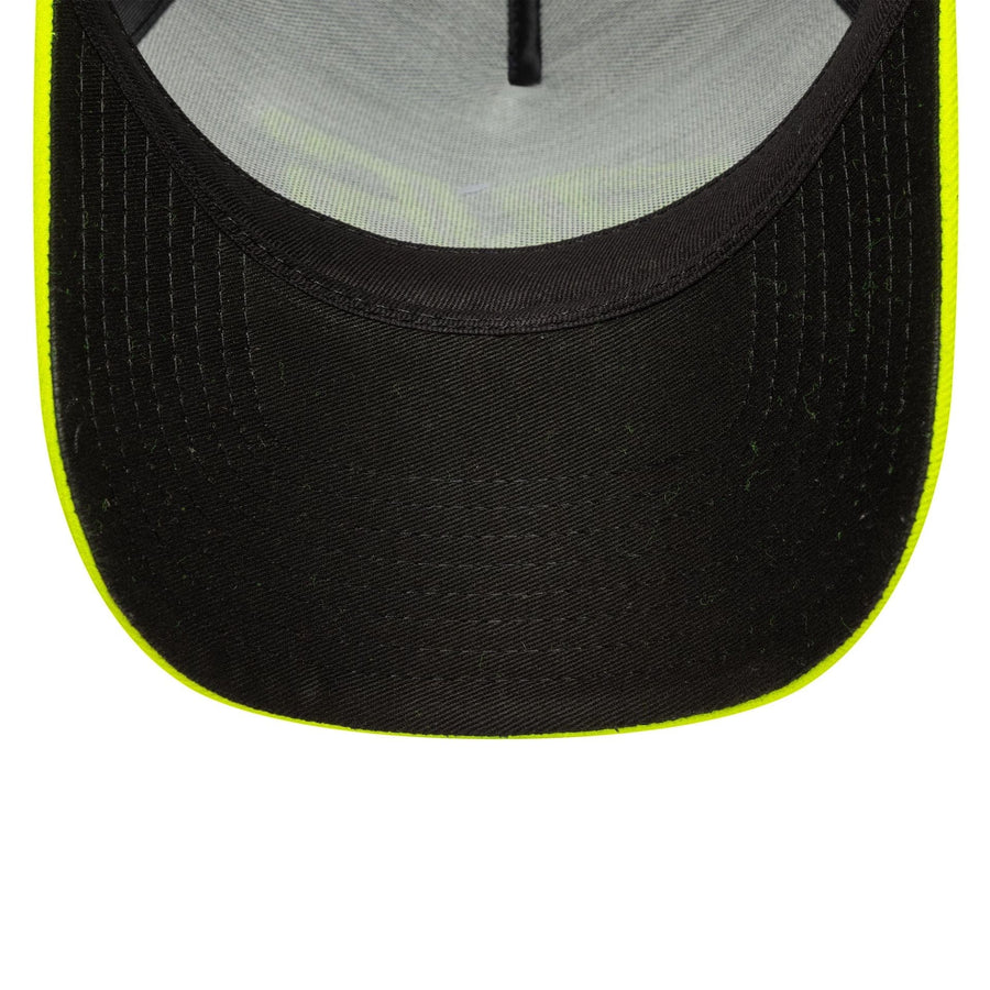 This is a VR46 Vale Black 9FORTY E-Frame Trucker Adjustable Cap 5